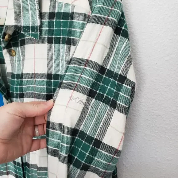 Columbia Women's Size Medium Holly Hideaway Plaid Flannel Dress **Read Desc - Picture 2 of 7
